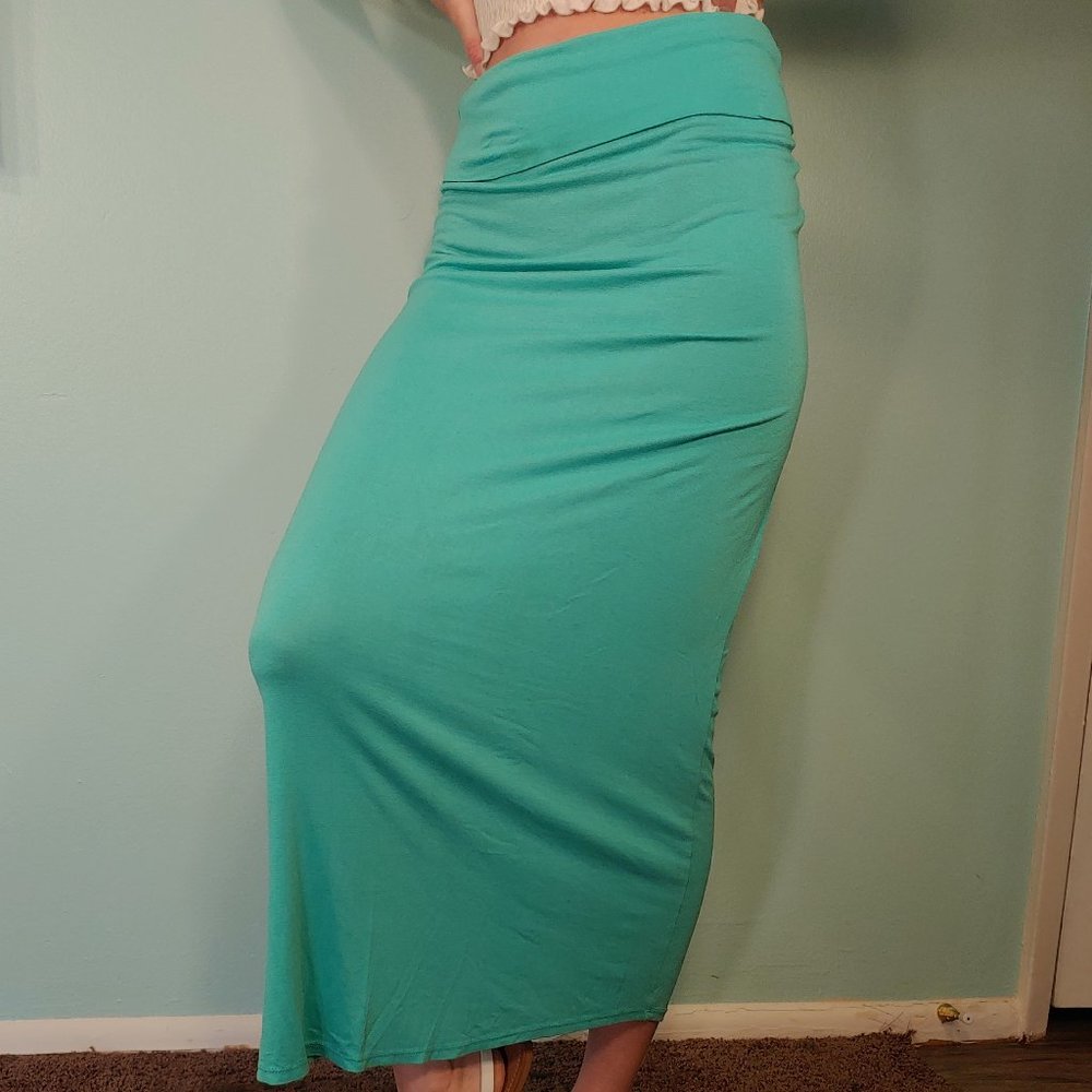 Teal Maxi Skirt